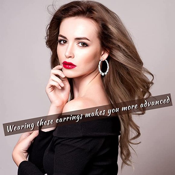 Bamboo Hoop Earrings - Picture 3 of 7